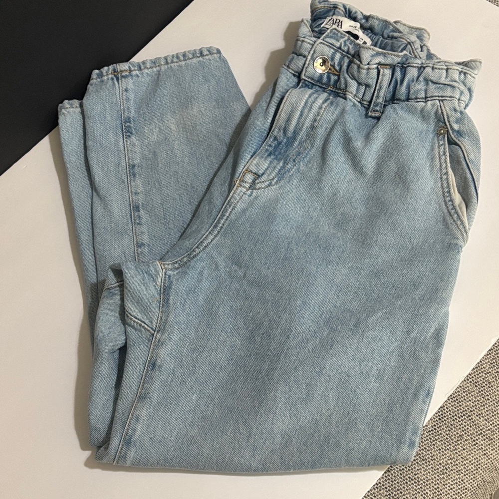 Zara Sky Blue Denim Pants